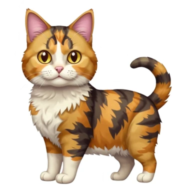 full body colourful light patched calico tabby cat with hazel eyes sticker