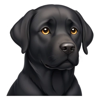 Black Labrador dog  sticker