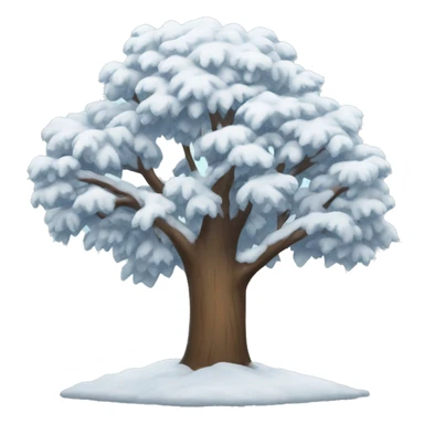 Snowy tree sticker