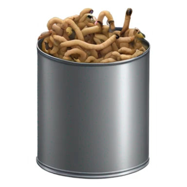 Open can full of worms sticker