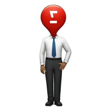 man with red exclamation mark sticker