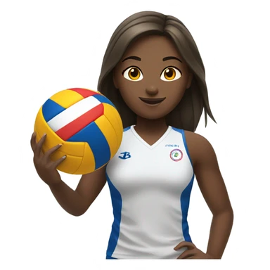 summer olympics girl playing volleyball sticker