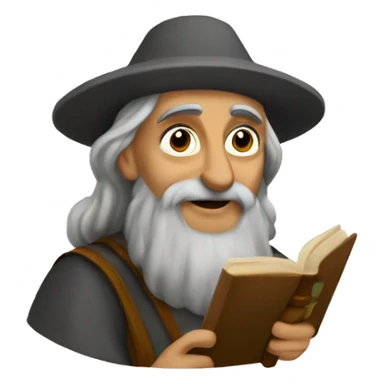 Fuzuli - Old Turkish Medieval poet with a book sticker