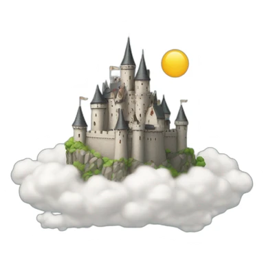 castle on cloud sticker