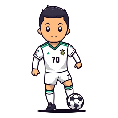 Cristiano Ronaldo, famous soccer player sticker