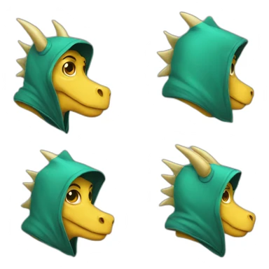 Dragon wearing hood sticker