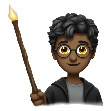 Harry potter with wand sticker