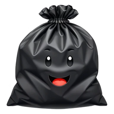 a black plastic bag sticker