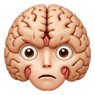 Brain looks like hero and he is shoked sticker