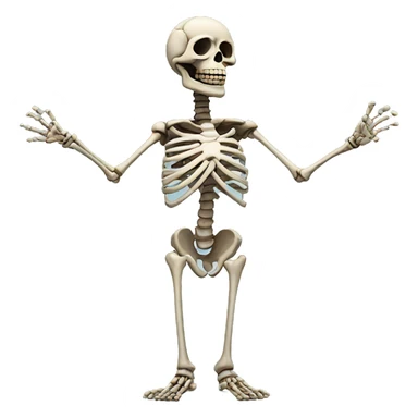 Skeleton man extends his hands forward  sticker