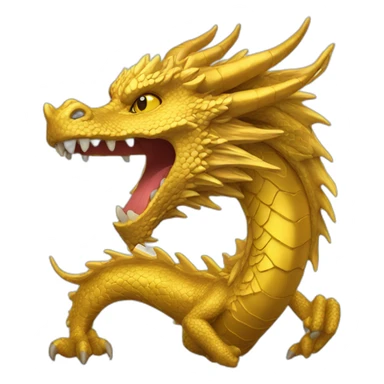 golden dragon sticker