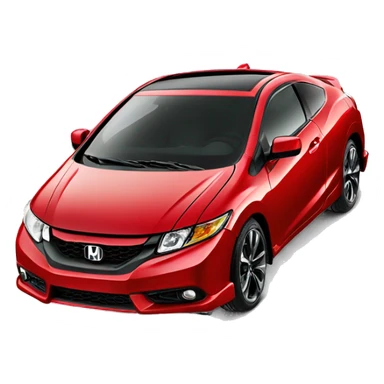 Red 2014 Honda civic si coupe  sticker