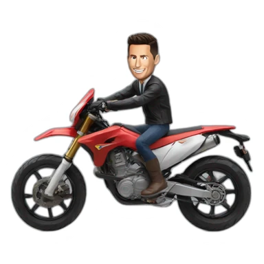 Cr7 riding messi sticker