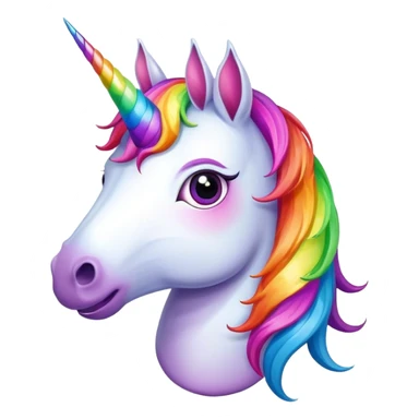 Freaky funny face unicorn sticker
