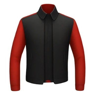 Red shirt with a black jacket around it sticker