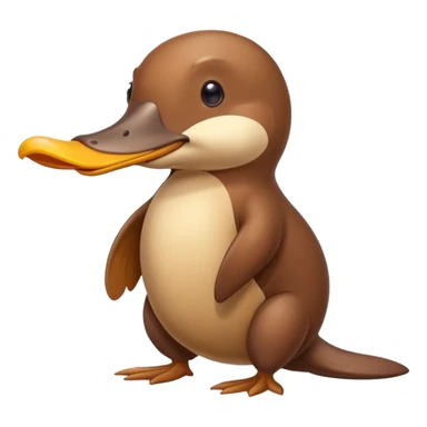cute platypus with duck bill and beaver tail sticker