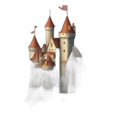 castle with tall towers sticker