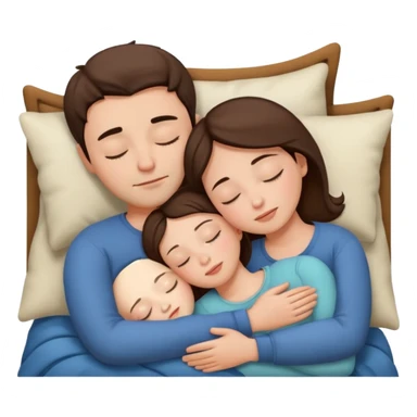 Sleeping romance couple sticker