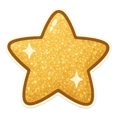 glitter object sticker