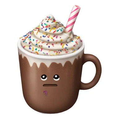 Hot chocolate with sprinkles  sticker