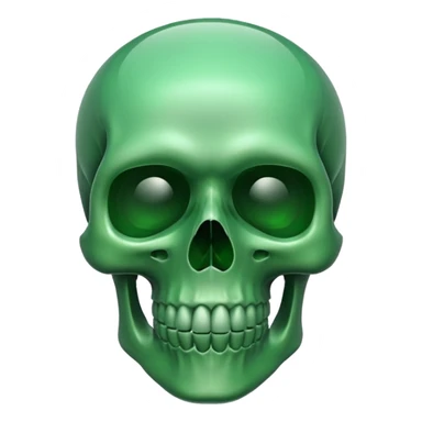 green bottle form of skull sticker