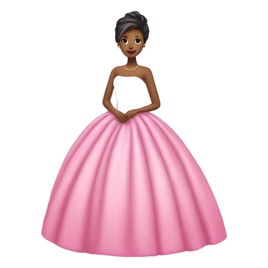 Pink ball gown sticker