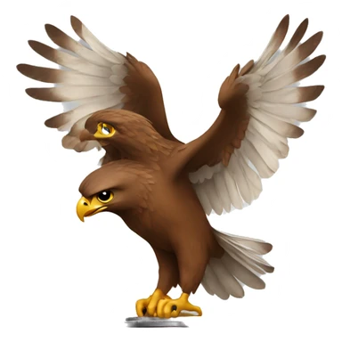 Hawk holding trophy sticker