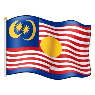 The Pulau Pinang state flag of Malaysia  sticker