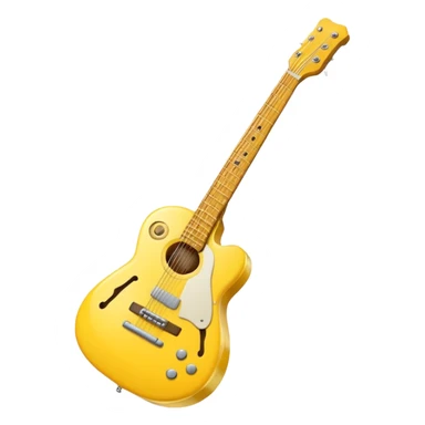 yellow heart with a guitar sticker
