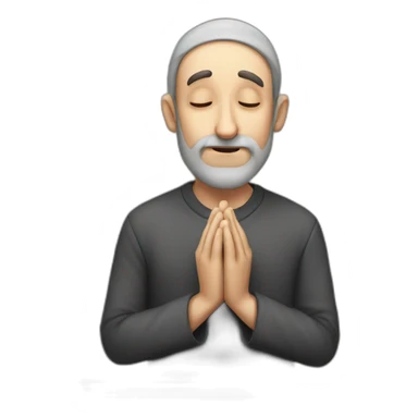 Jewish man praying in shul sticker