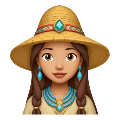 Disney raya with her salakot filipino hat sticker