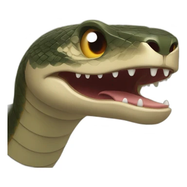 Angry snake sticker