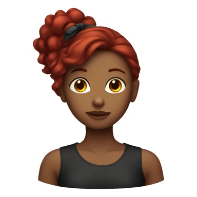 A girl with dark red hair sticker