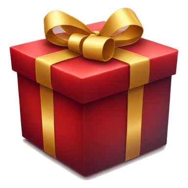 Luxury red gift box sticker