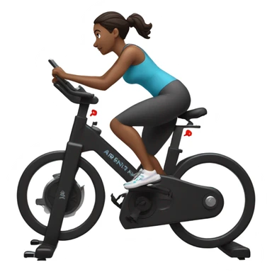  spin bike woman  sticker