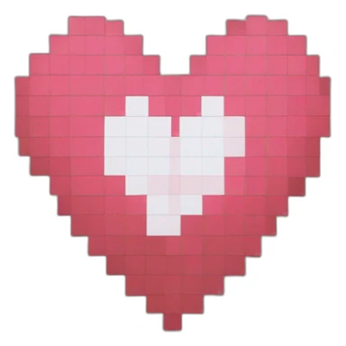 pixelated heart sticker