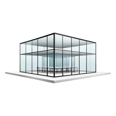 create a emoji about Mies van der rohe pavilion sticker