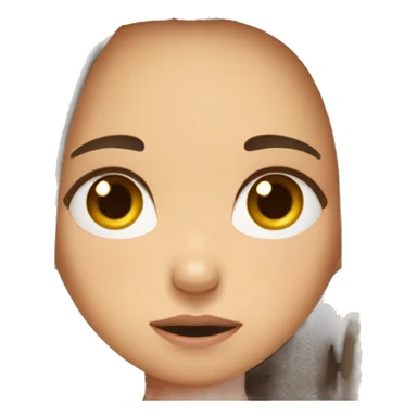 Girl begging please brown hair sad sticker