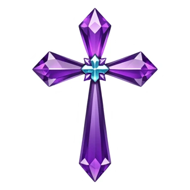 Gothic purple diamond cross sticker