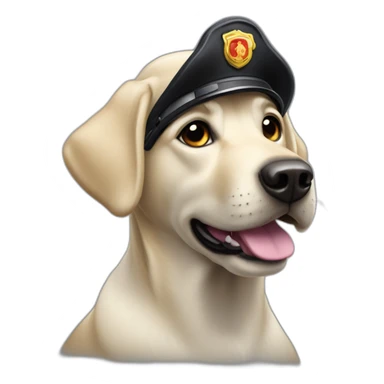 Un labrador noir pompier sticker