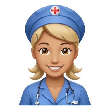 Muscular nurse sticker