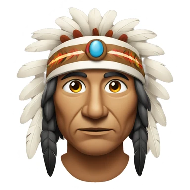 Indian chief  wise od face represents peace and authority sticker