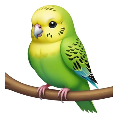 green budgie sticker