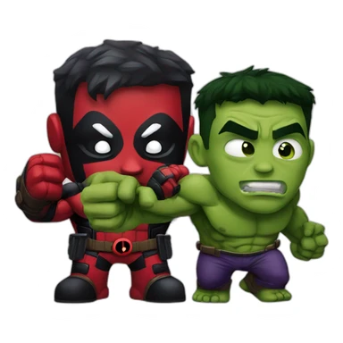 deadpool and hulk sticker