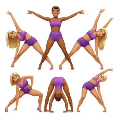 Female back arching booty twerk behind back Man Man Man sex emoji sticker
