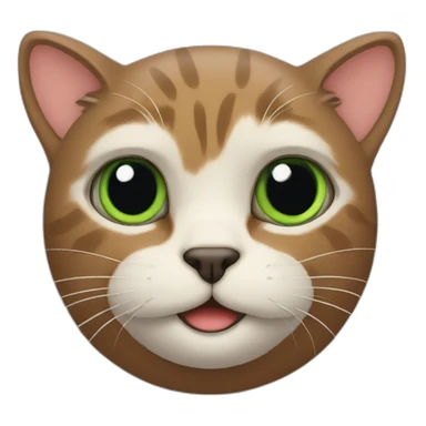 head half cat half mole sticker