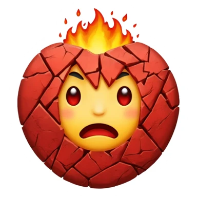 rock with fever emoji sticker