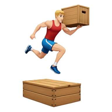 plyo-box-jump exercise side-view sticker