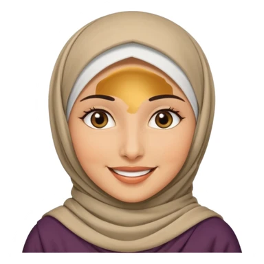 Tête jolie femme emoji arabe Réal sticker