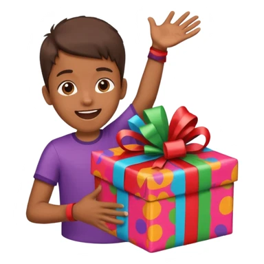 Kid shaking wrapped present






























 sticker